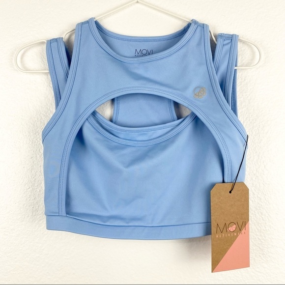 MOVI ACTIVEWEAR Lola Sports Bra Ocean Blue, S, NWT - Picture 5 of 10